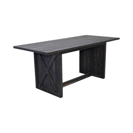 70.87' Farmhouse Large Dining Table for 6-8 People,  Rectangular Wood Dining Table, Rustic Kitchen Dinner Table with X Solid Legs for Dining Room & Living Room,  Gray