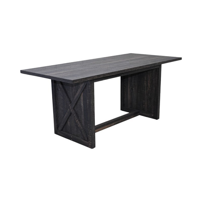 70.87' Farmhouse Large Dining Table for 6-8 People,  Rectangular Wood Dining Table, Rustic Kitchen Dinner Table with X Solid Legs for Dining Room & Living Room,  Gray